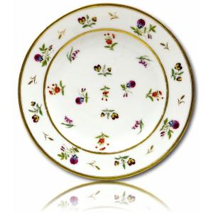 Assiette En Porcelaine De Paris  - Manufacture De Dilh Et Guerhard - Ep. XVIIIe