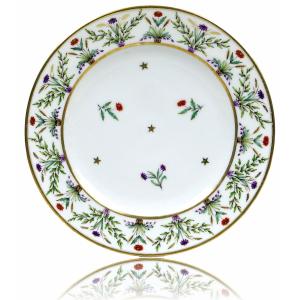  Paris Porcelain Plate - Dihl And Guerhard Manufactory - 18th Century