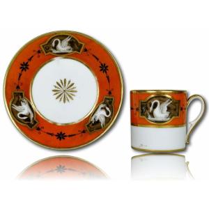 Tasse Et Sa Soucoupe En Porcelaine - France - Paris - Manufacture Indéterminée - Ep. Consulat