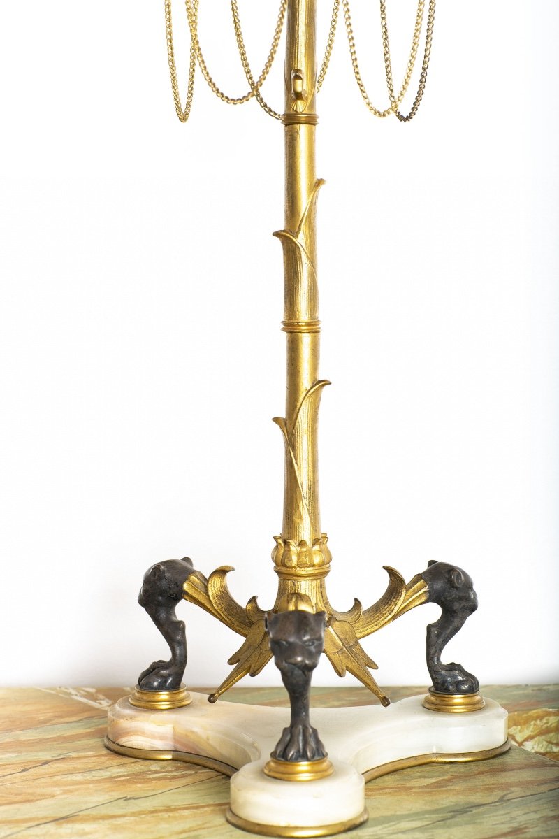 Important Pair Of "bamboo" Candelabras In The Style Of H. Cahieux And F. Barbedienne Circa 1870-photo-6