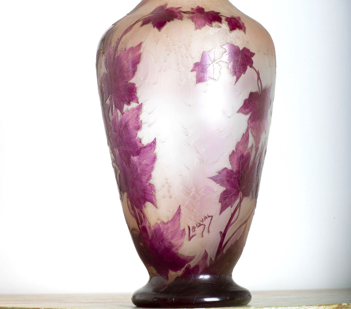 Majestic 1910 Ruby Vase 43 Cm By François-théodore Legras (1839-1916) - Liberty Art-photo-4