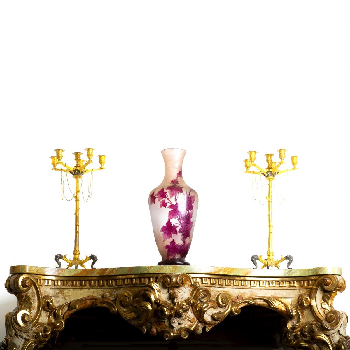 Majestic 1910 Ruby Vase 43 Cm By François-théodore Legras (1839-1916) - Liberty Art-photo-2