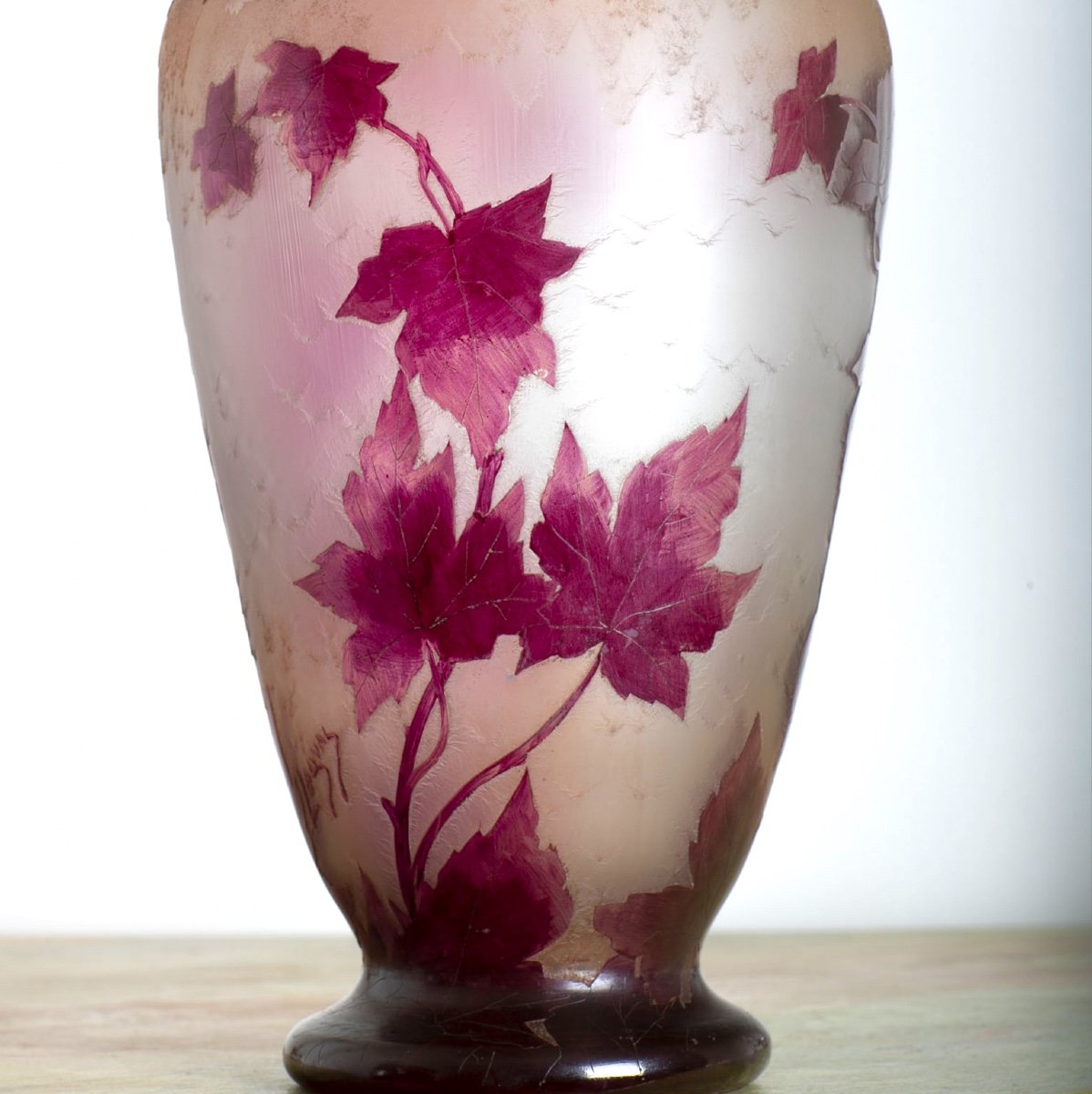 Majestic 1910 Ruby Vase 43 Cm By François-théodore Legras (1839-1916) - Liberty Art-photo-1