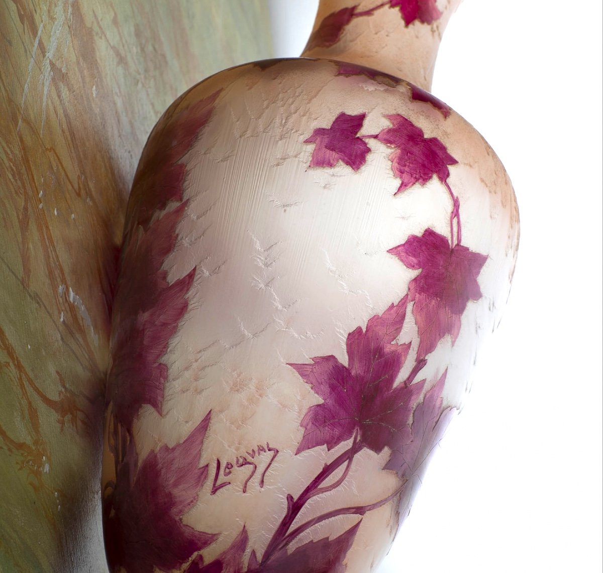 Majestic 1910 Ruby Vase 43 Cm By François-théodore Legras (1839-1916) - Liberty Art-photo-5