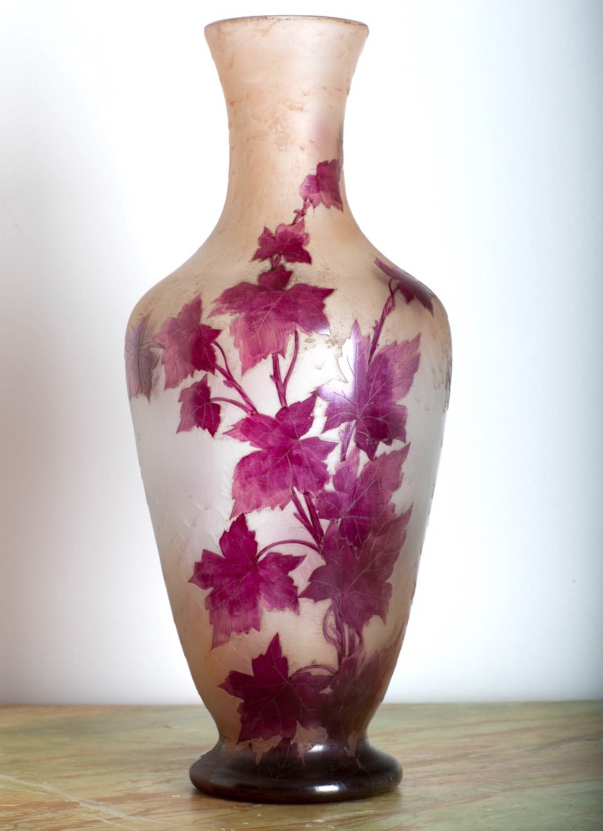 Majestic 1910 Ruby Vase 43 Cm By François-théodore Legras (1839-1916) - Liberty Art-photo-7