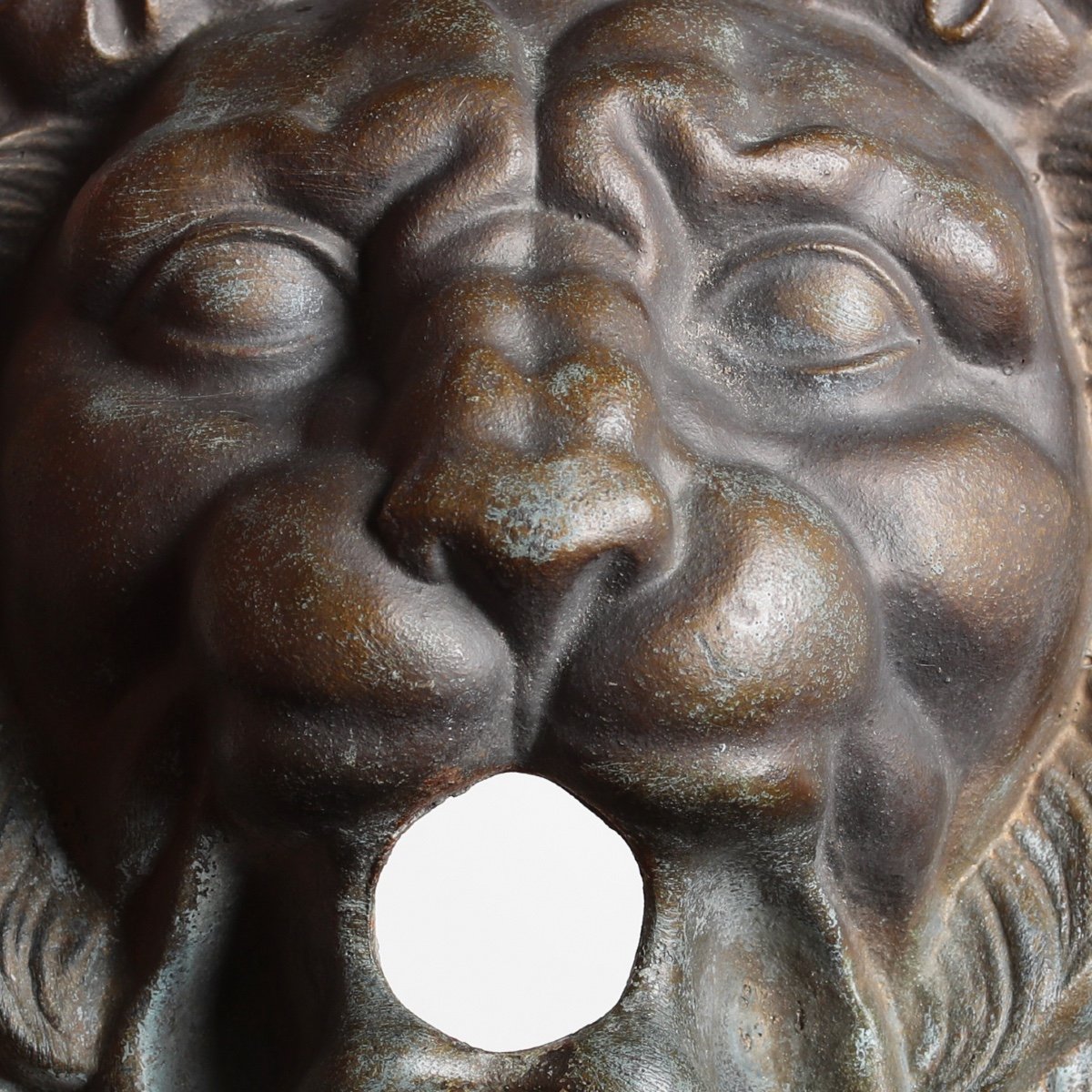 Mascaron, Fountain Mask With Lion Head In Cast Iron Art