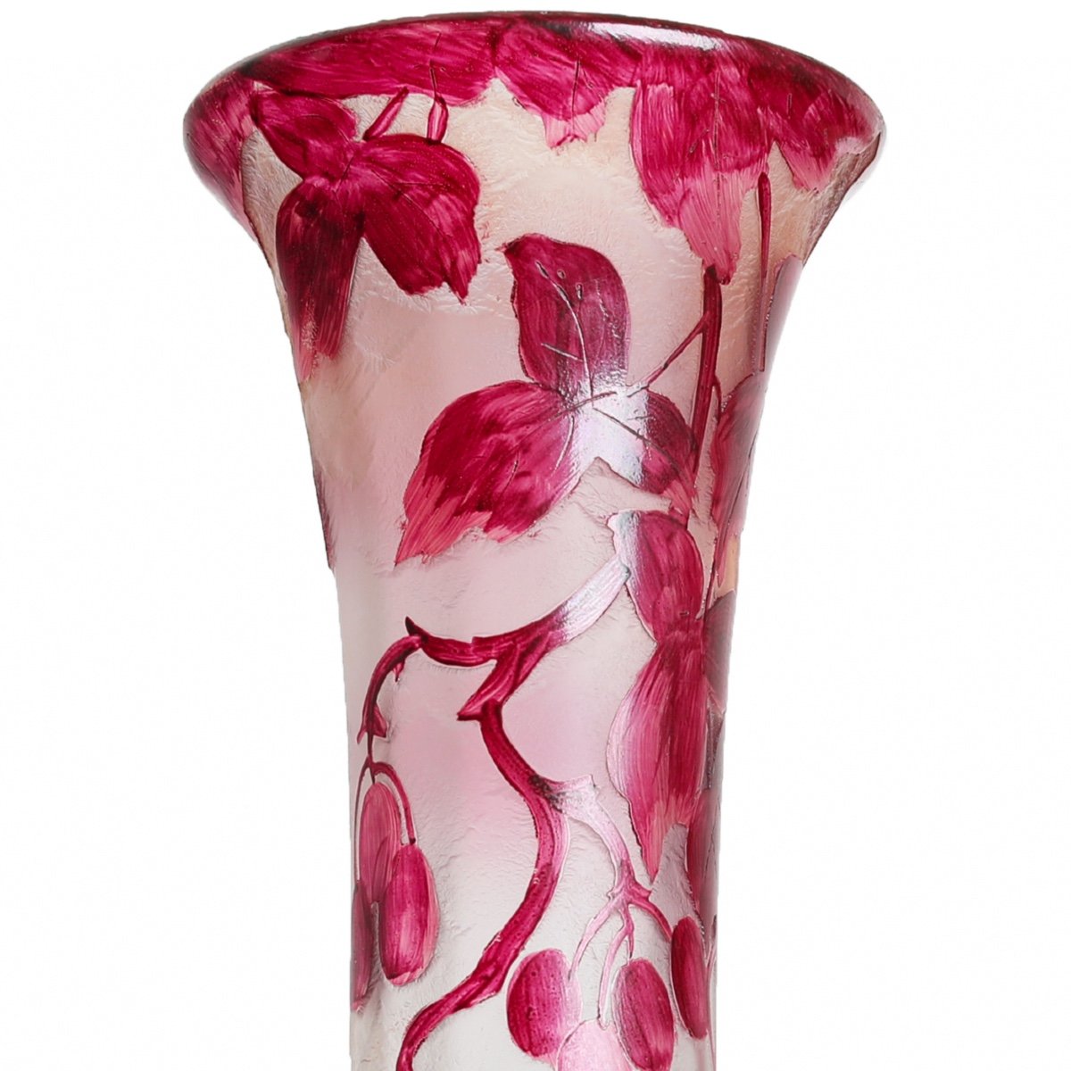 Pair Of 1910 Ruby Vases By François-théodore Legras (1839-1916) - Liberty Art-photo-1