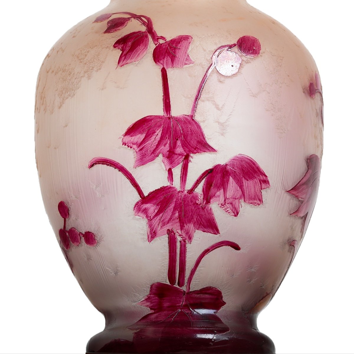 Vase 1910 Rubis 25 Cm Par François-théodore Legras (1839-1916) - Art Nouveau-photo-2