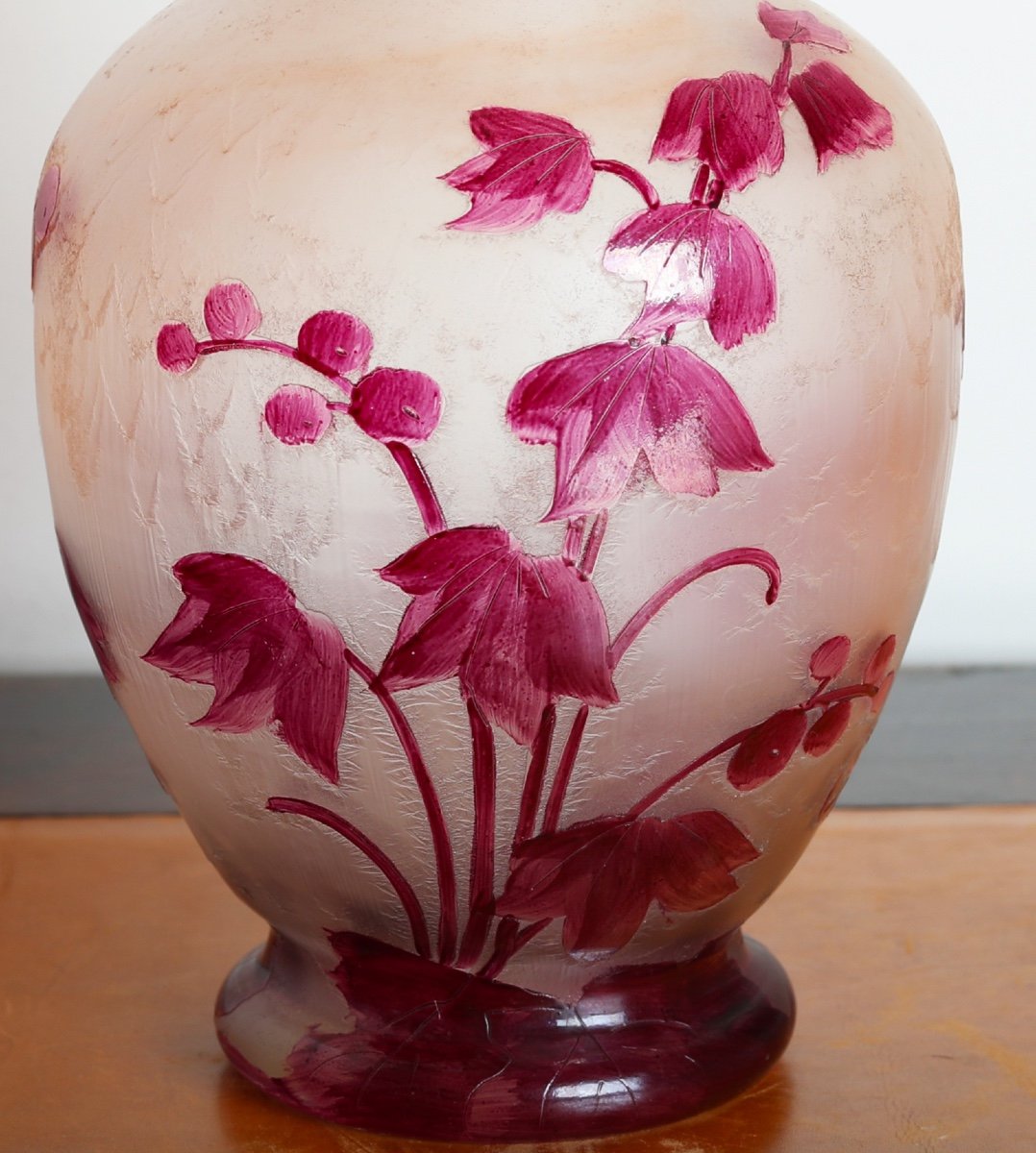 Vase 1910 Rubis 25 Cm Par François-théodore Legras (1839-1916) - Art Nouveau-photo-3