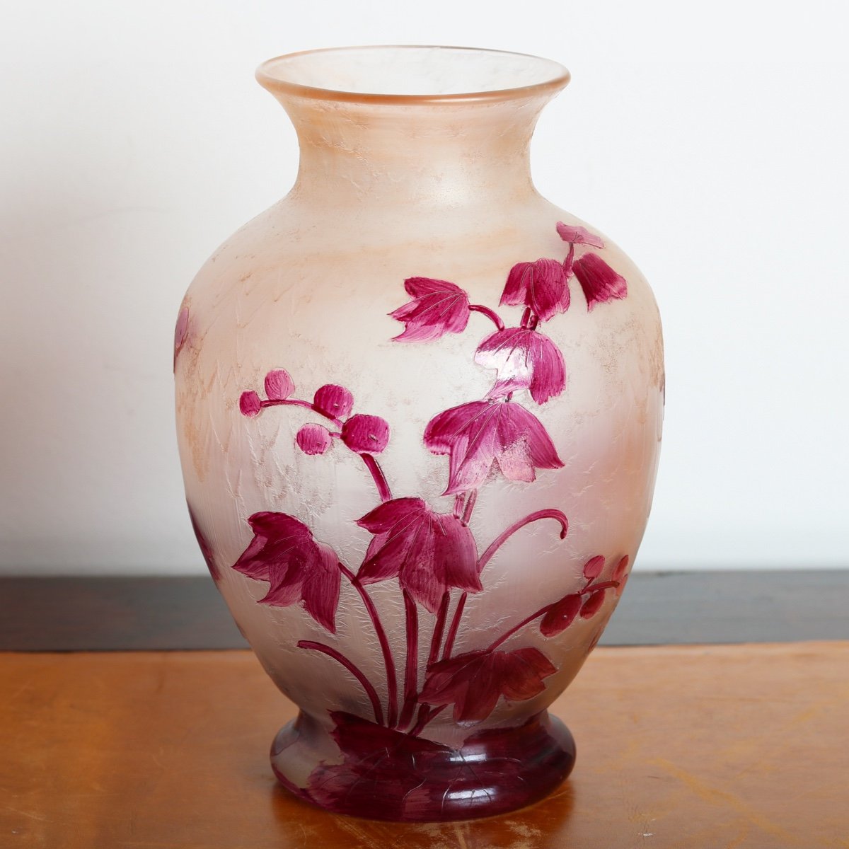 Vase 1910 Rubis 25 Cm Par François-théodore Legras (1839-1916) - Art Nouveau-photo-3