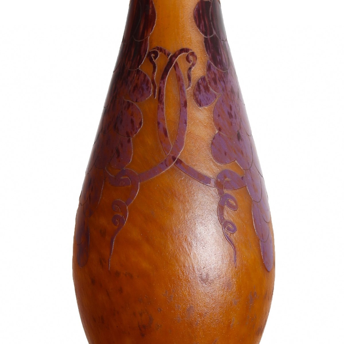 Large Grape Vase By Le Verre Français Charles Schneider (1881-1953) - Art Deco 1919-photo-2
