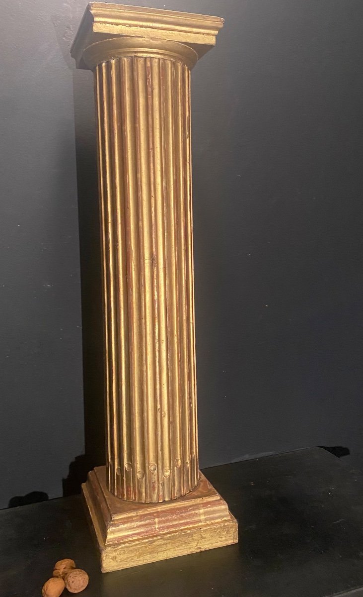 Column In Golden Wood