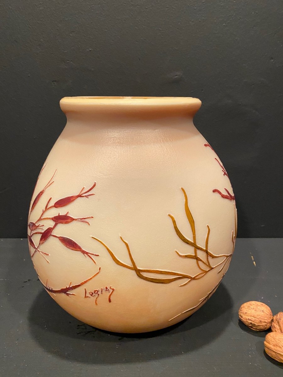 Important Nancy School Vase Signed Legras-photo-3