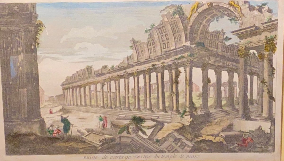 Engraving, Perspective View Of The Ruins Of Cartage.-photo-3