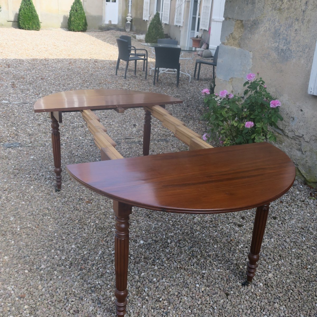 Table En Acajou Avec Allonge-photo-2