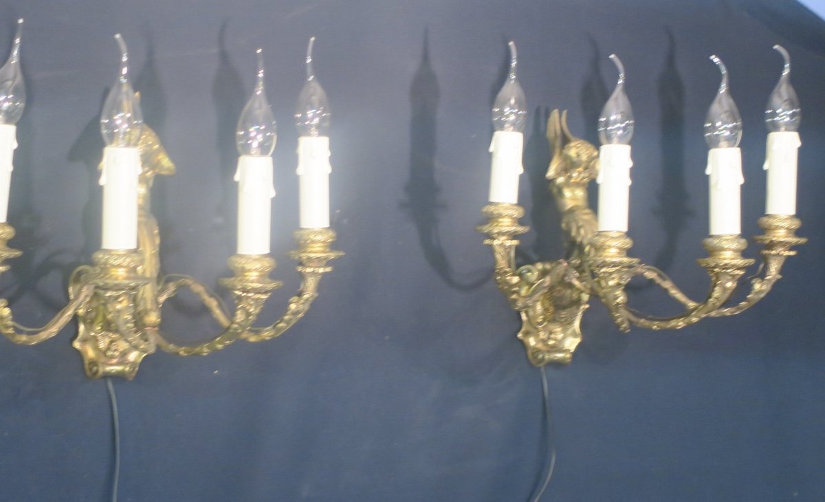 Pair Of Napoleon III Sconces-photo-5