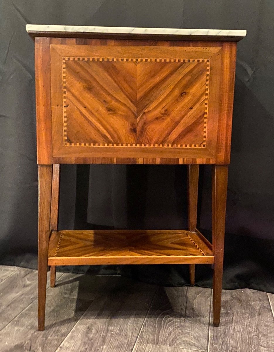 Table Chiffonière Marquetée Louis XVI-photo-2