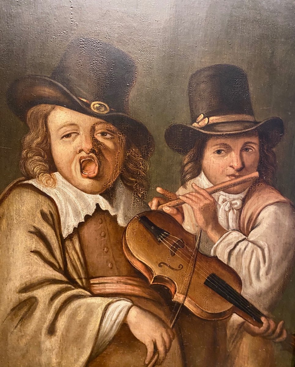 Tableau, Peinture " Les Musiciens "-photo-3