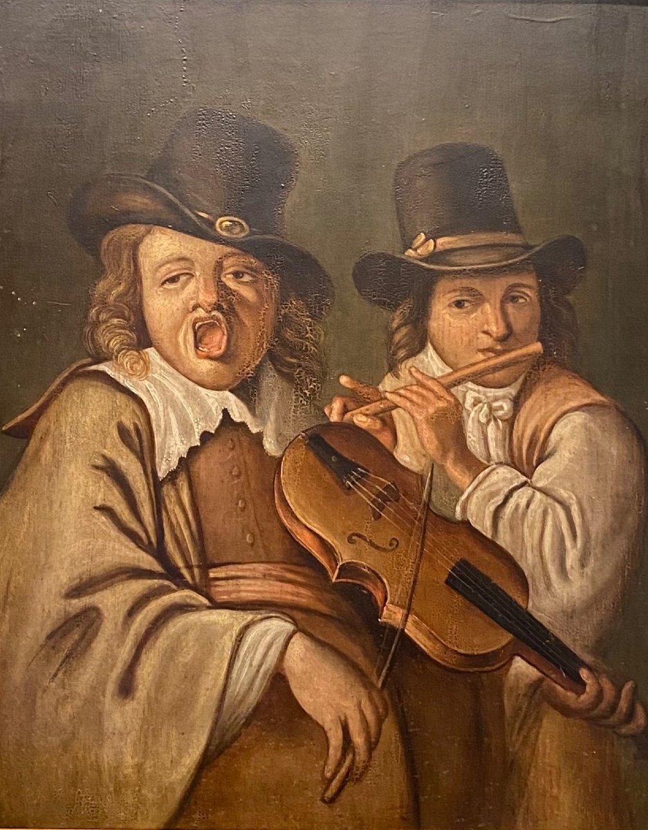 Tableau, Peinture " Les Musiciens "-photo-2