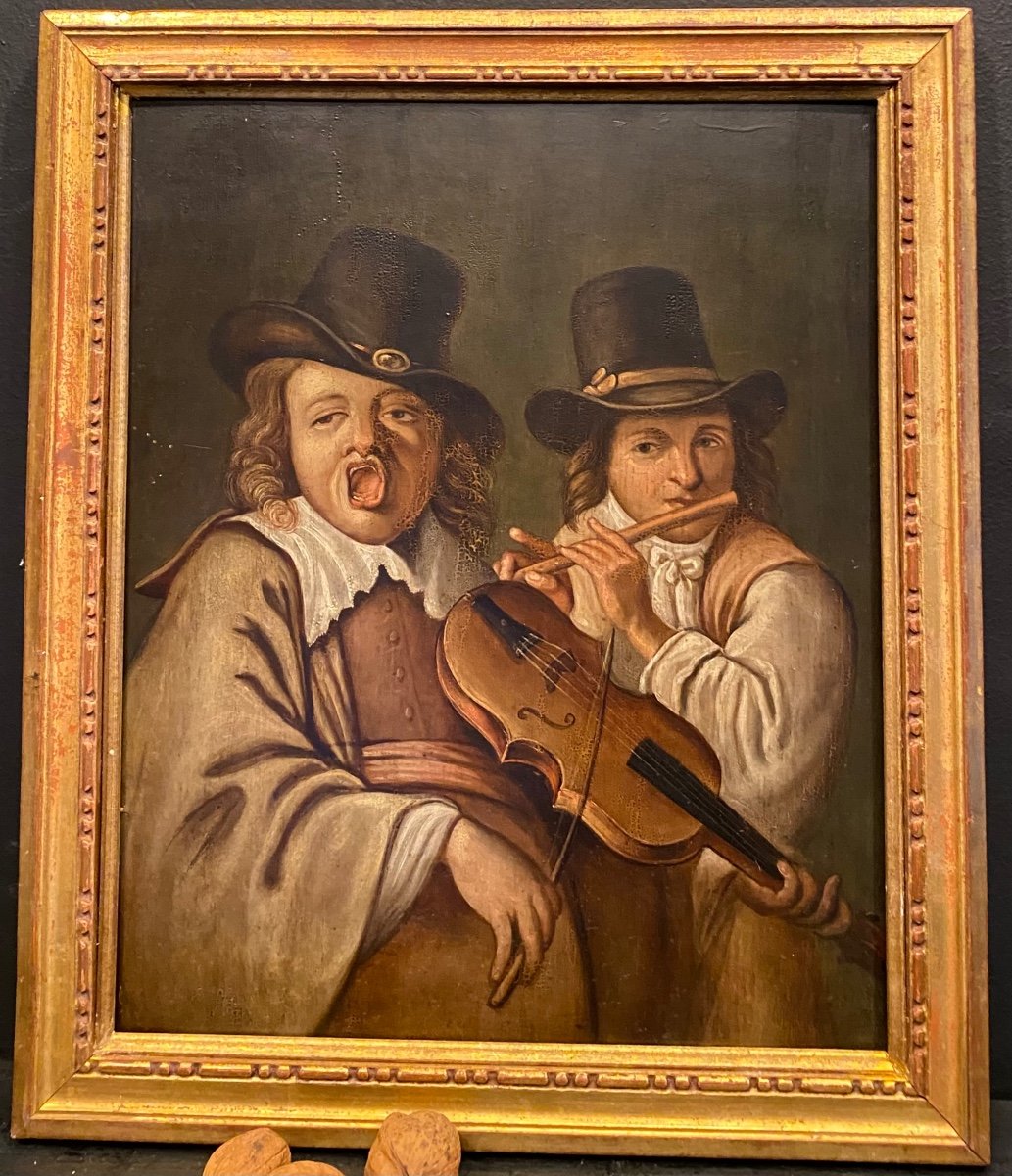 Tableau, Peinture " Les Musiciens "-photo-4