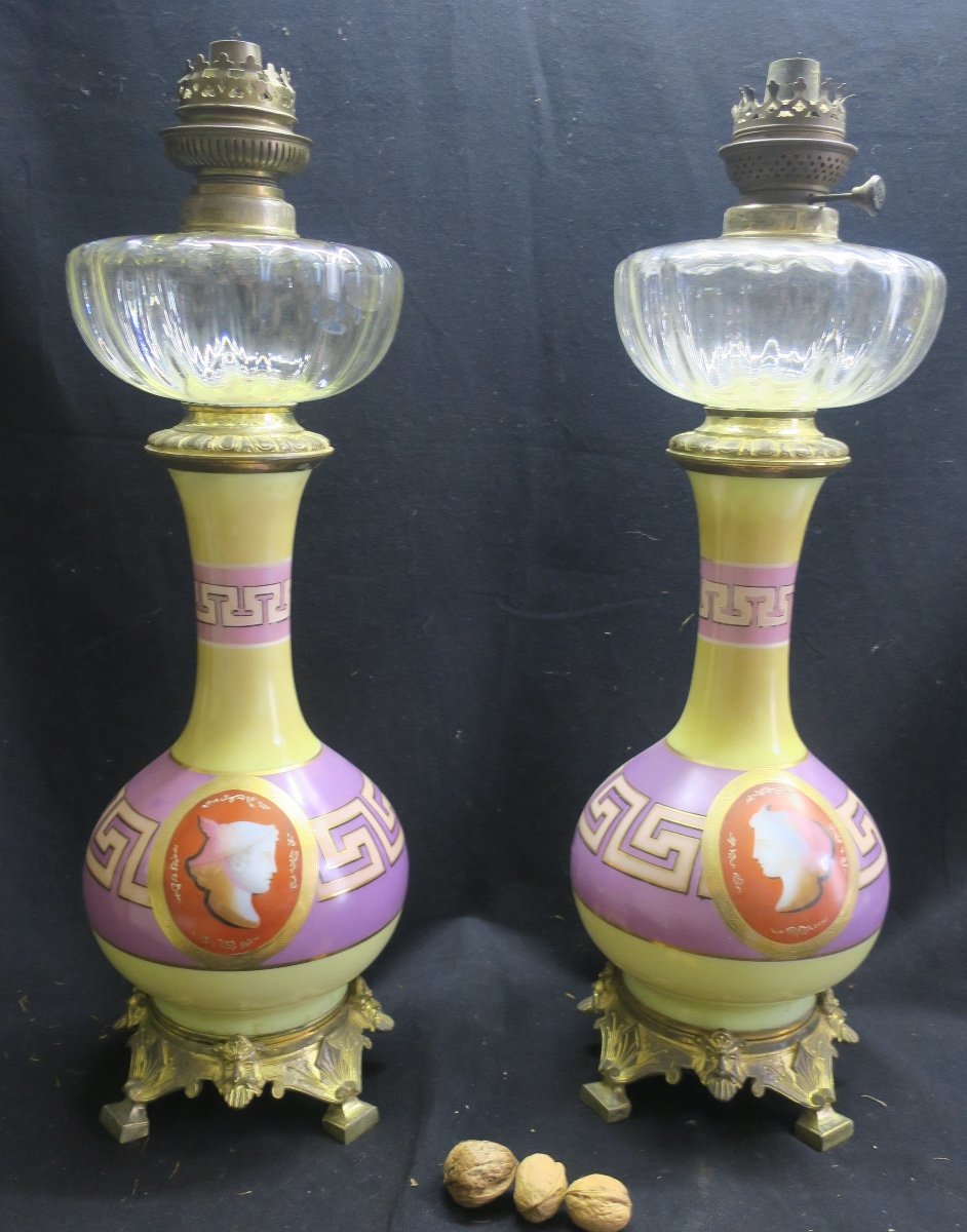 Pair Of 19th Century Oil Lamps