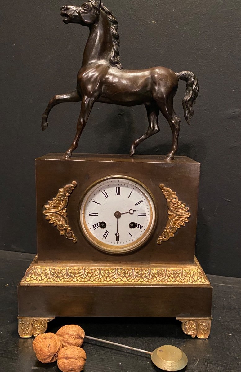 Bronze Restoration Clock With Two Patinas-photo-2