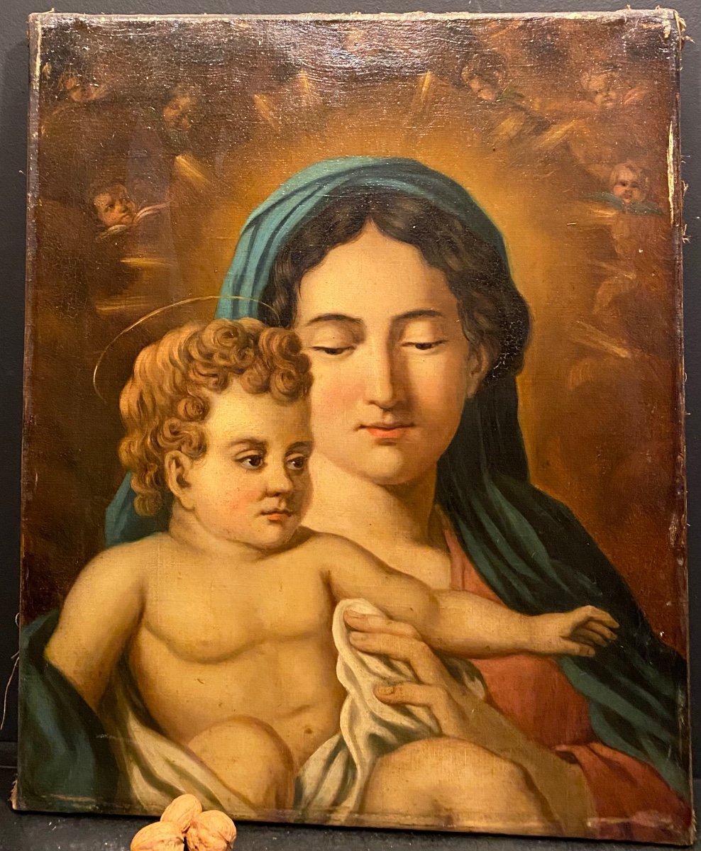 Tableau, Peinture De La Vierge à l'Enfant