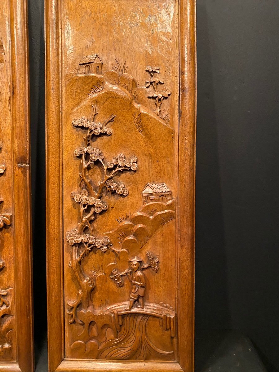 Pair Of Carved Panels, Asia-photo-3