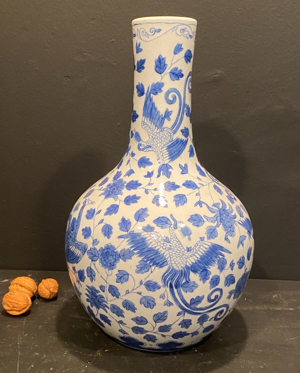 Chinese Blue Porcelain Vase-photo-2