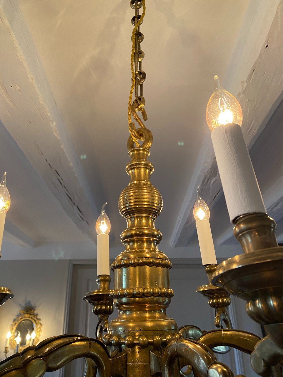 19th Century Bronze Chandelier-photo-5