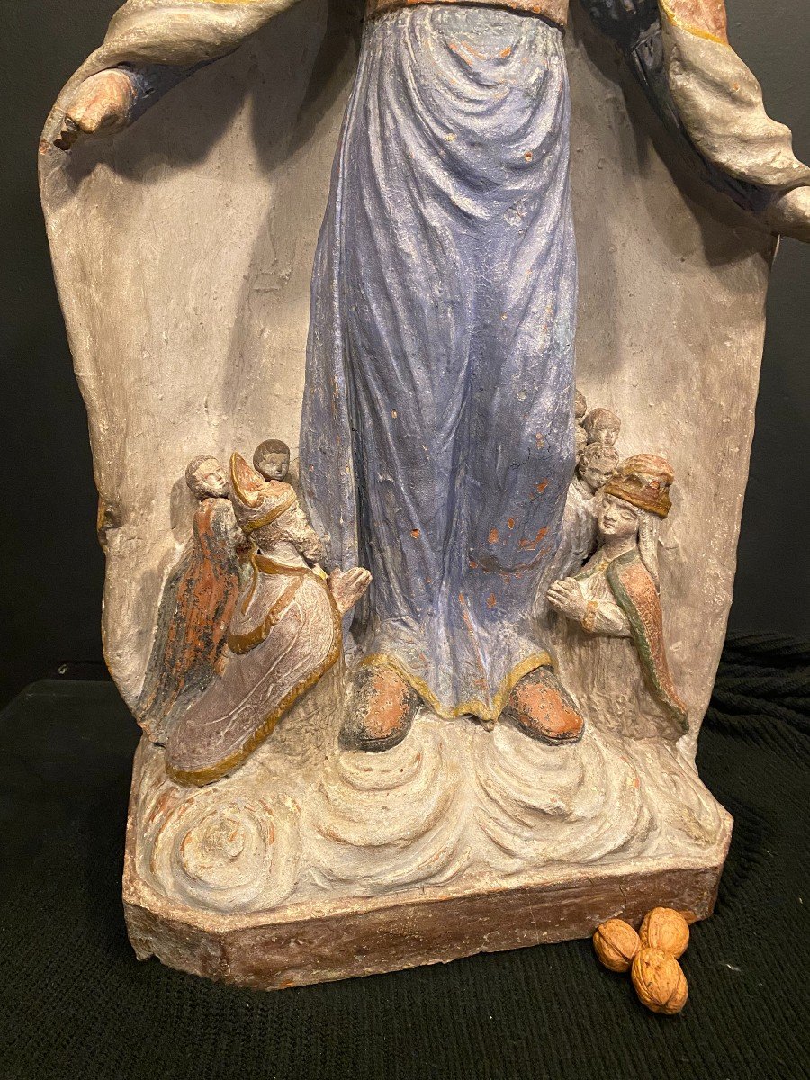 Statue, Vierge De Bon Secours Ou Vierge Au Manteau XVII°-photo-2