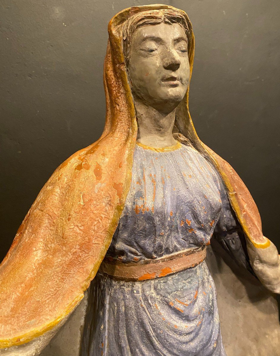 Statue, Virgin Of Good Help Or Virgin In The Mantle XVII°-photo-1