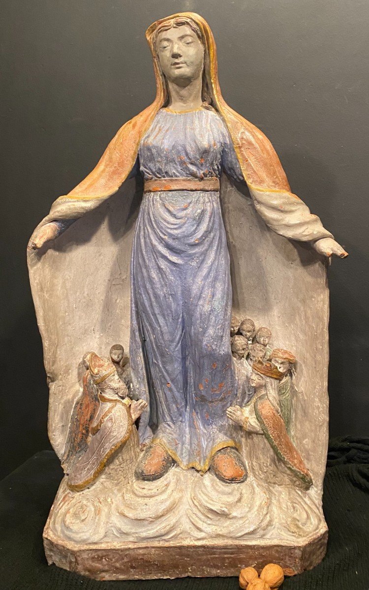 Statue, Virgin Of Good Help Or Virgin In The Mantle XVII°