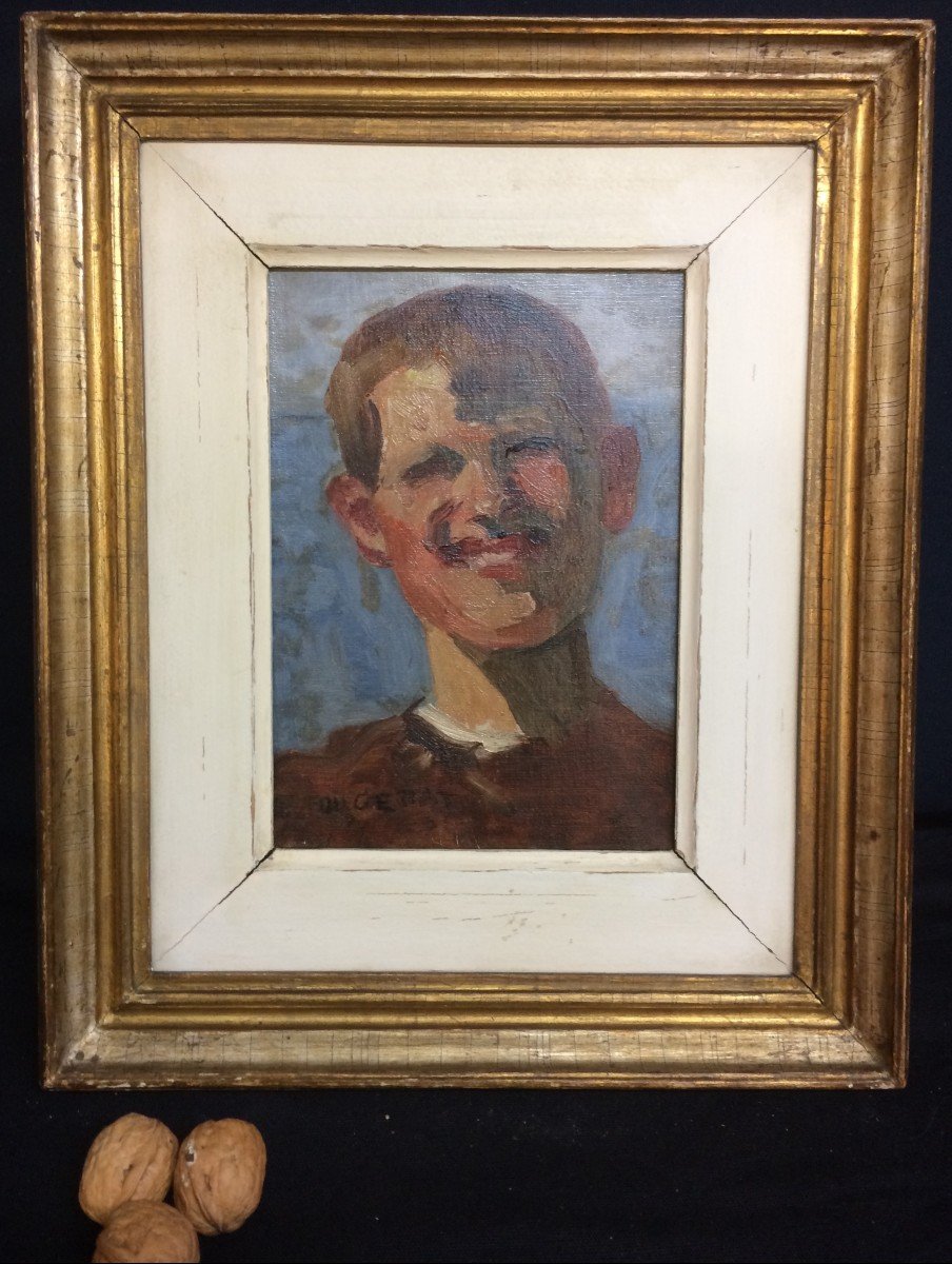 Painting, Portrait Signed Fougerat