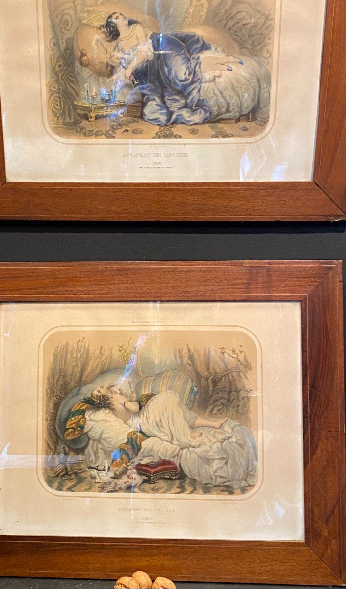 Pair Of Colored Lithographs.