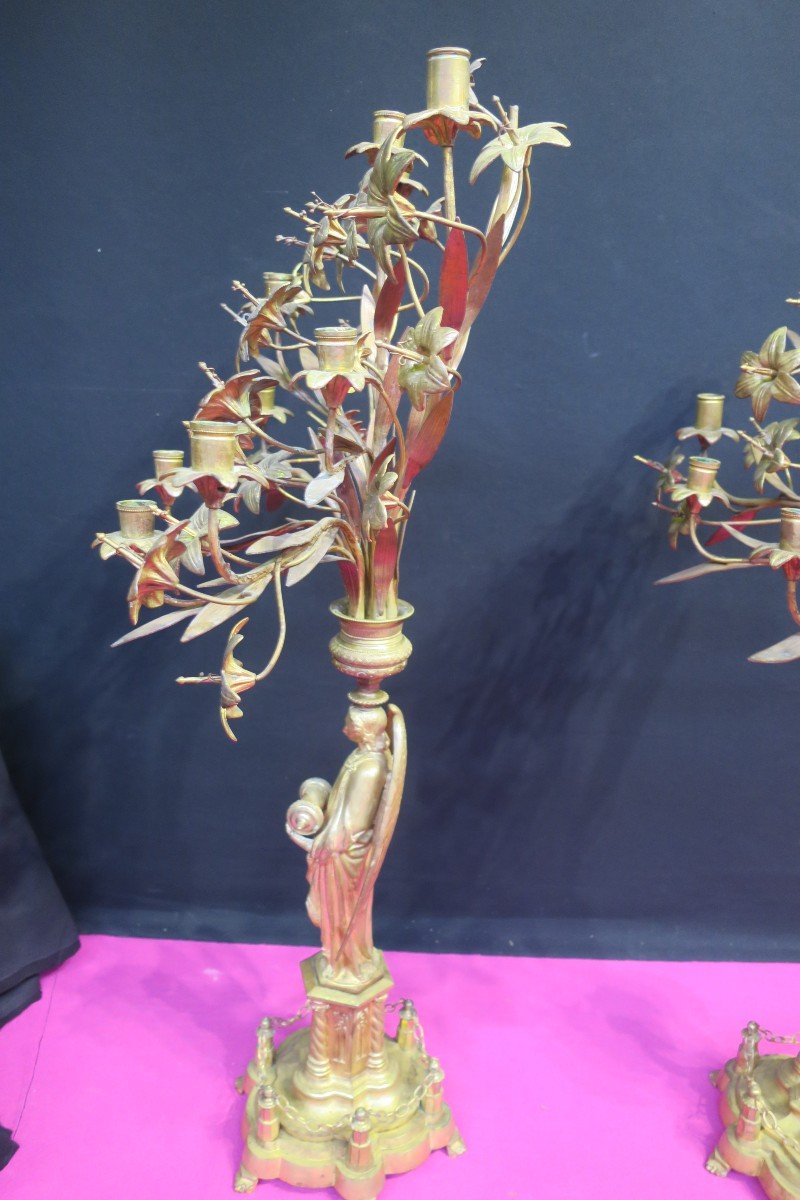 Pair Of Very Large Candelabra-photo-3