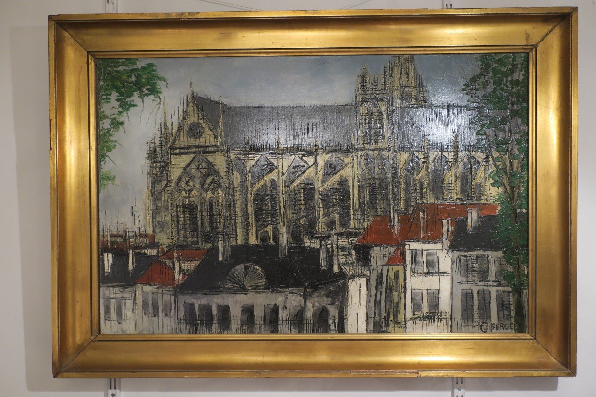 Painting, Metz Cathedral By G Berger-photo-2