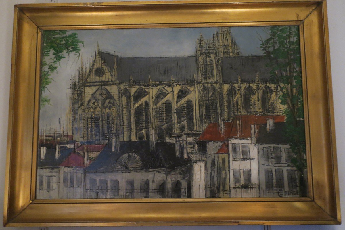 Painting, Metz Cathedral By G Berger-photo-4