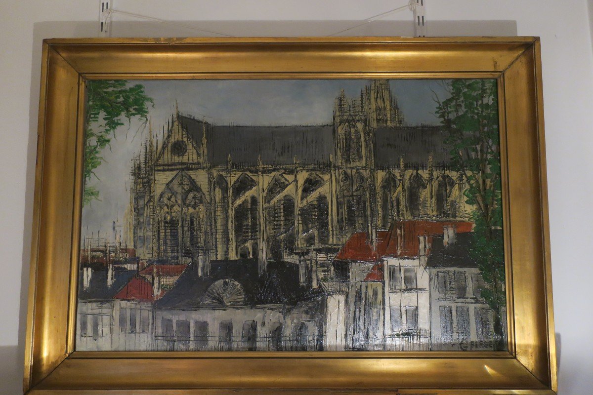 Painting, Metz Cathedral By G Berger-photo-2