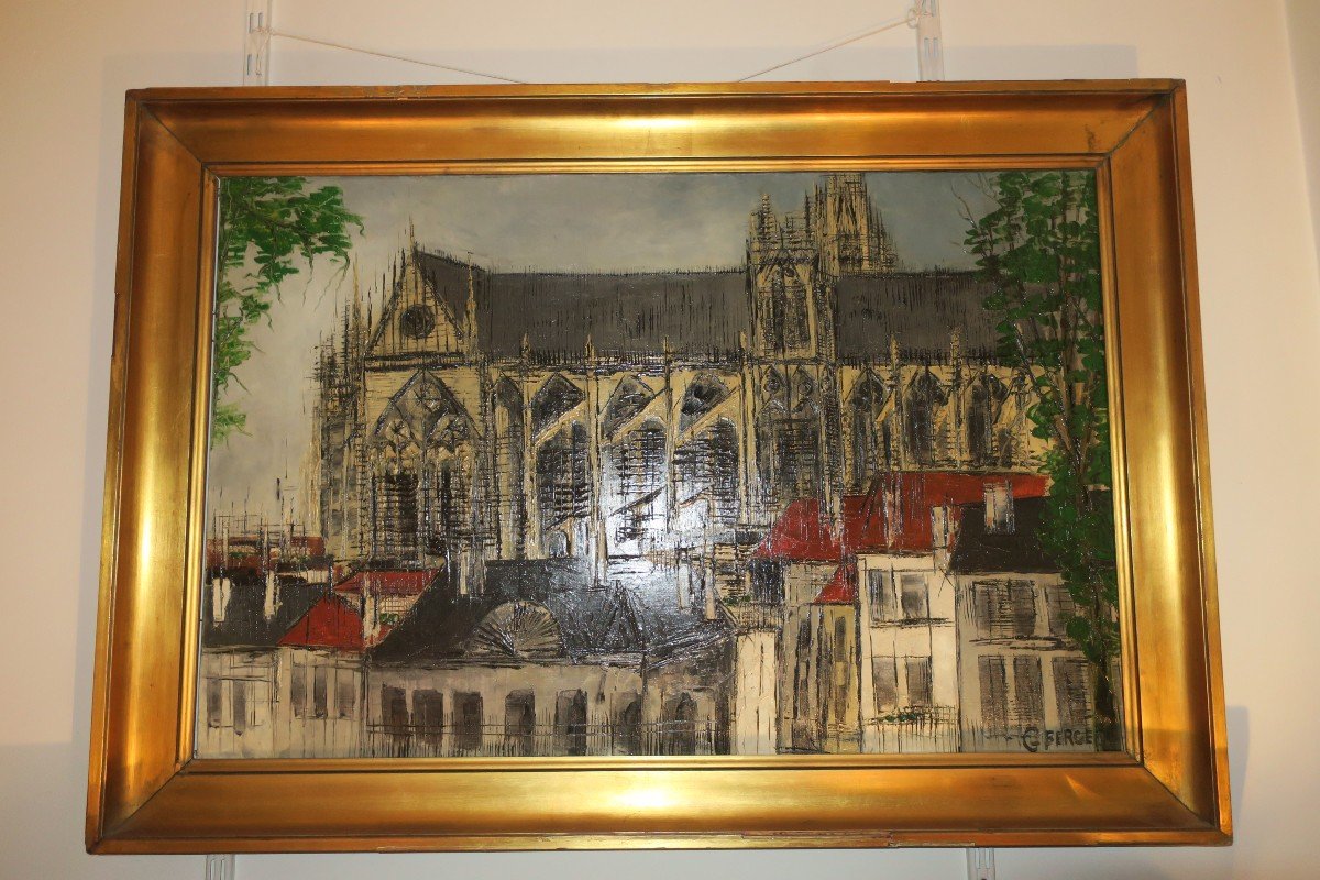 Painting, Metz Cathedral By G Berger-photo-3