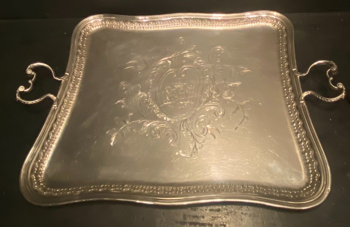 Armored Tray In Sterling Silver-photo-3