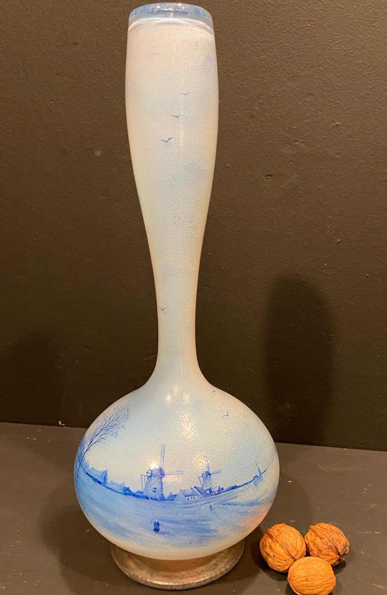 Large Vase 37 Cm High Signed Daum