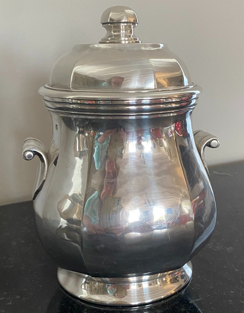 Tea, Coffee And Samovar Service With Its Tray In Solid Silver By Auger Frères-photo-5