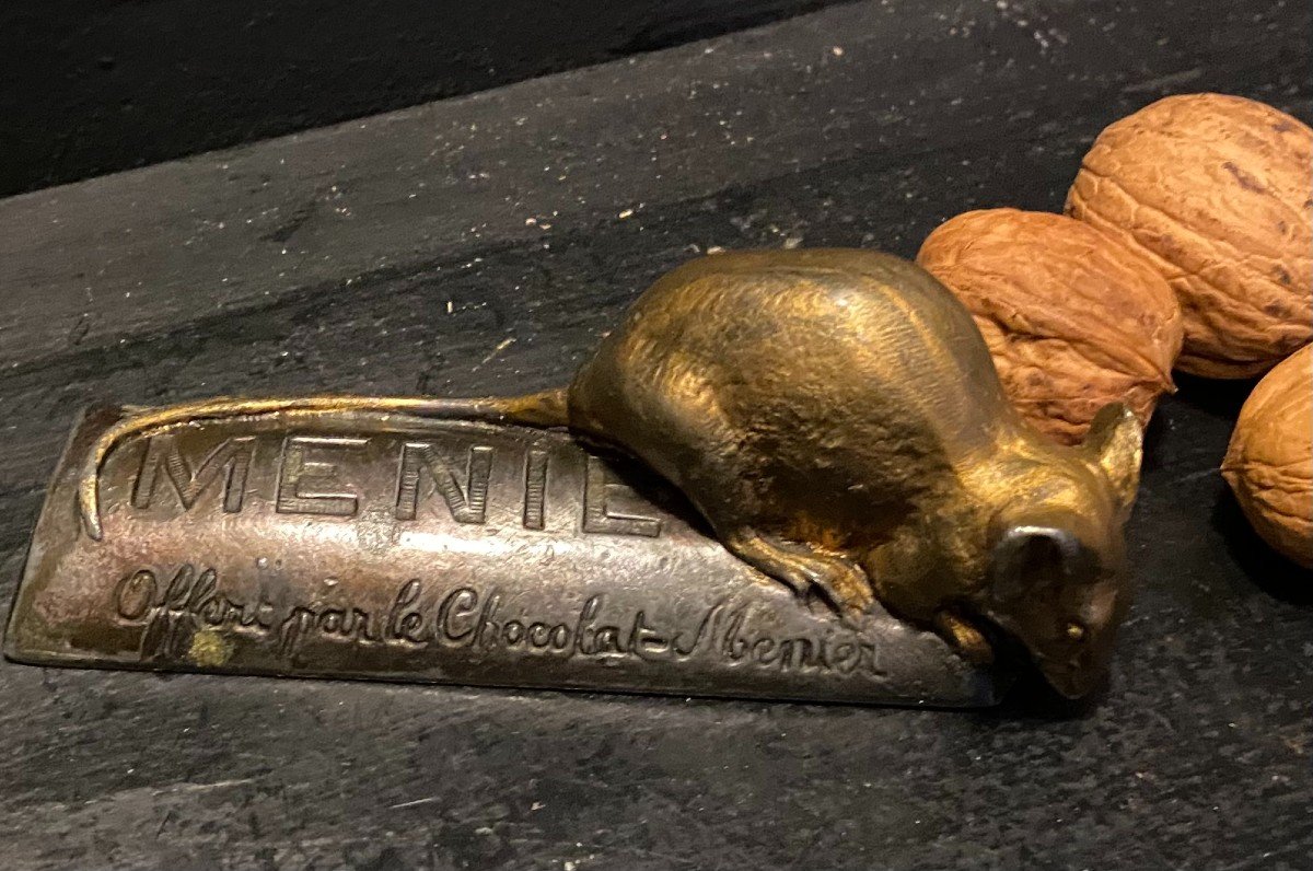 Souris En Régule, Objet Publicitaire Pour Le Chocolat Menier-photo-2