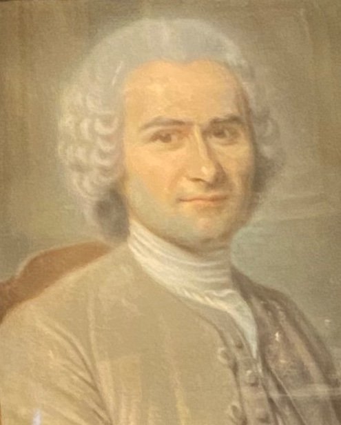 Pastel Painting Portrait Of Jean-jacques Rousseau-photo-3