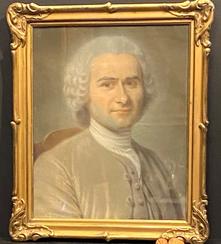 Pastel Painting Portrait Of Jean-jacques Rousseau