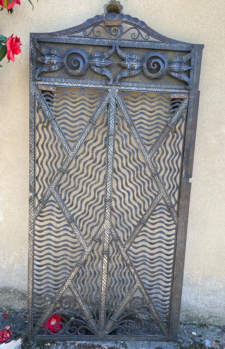 Art Deco Wrought Iron Door