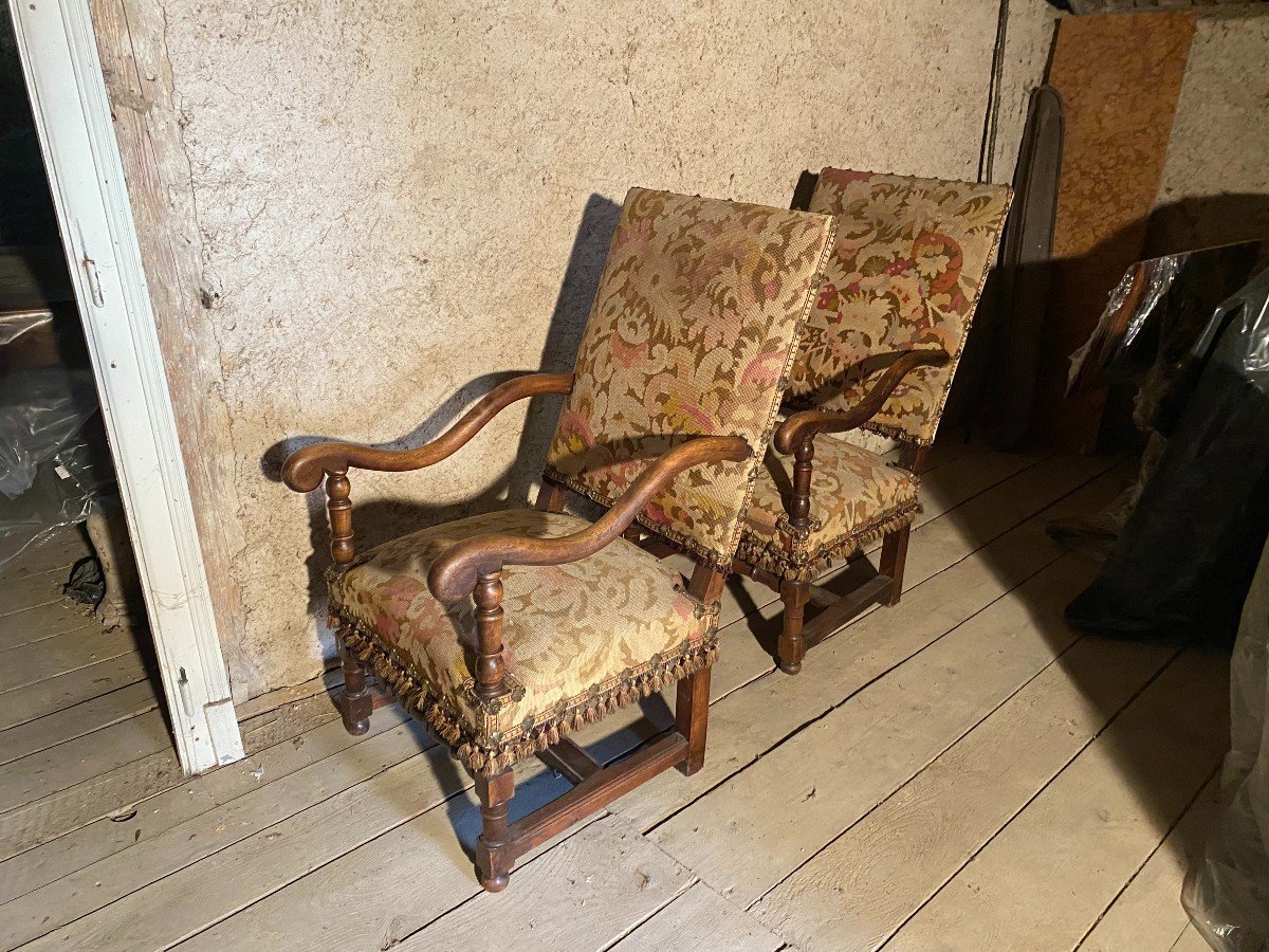 Pair Of 18th Century Armchairs-photo-1