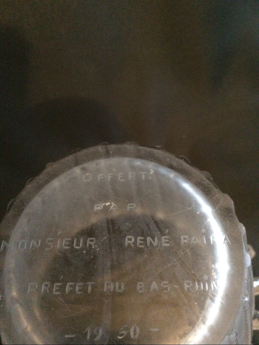 Vase Signé Lalique, Modèle Royat-photo-1