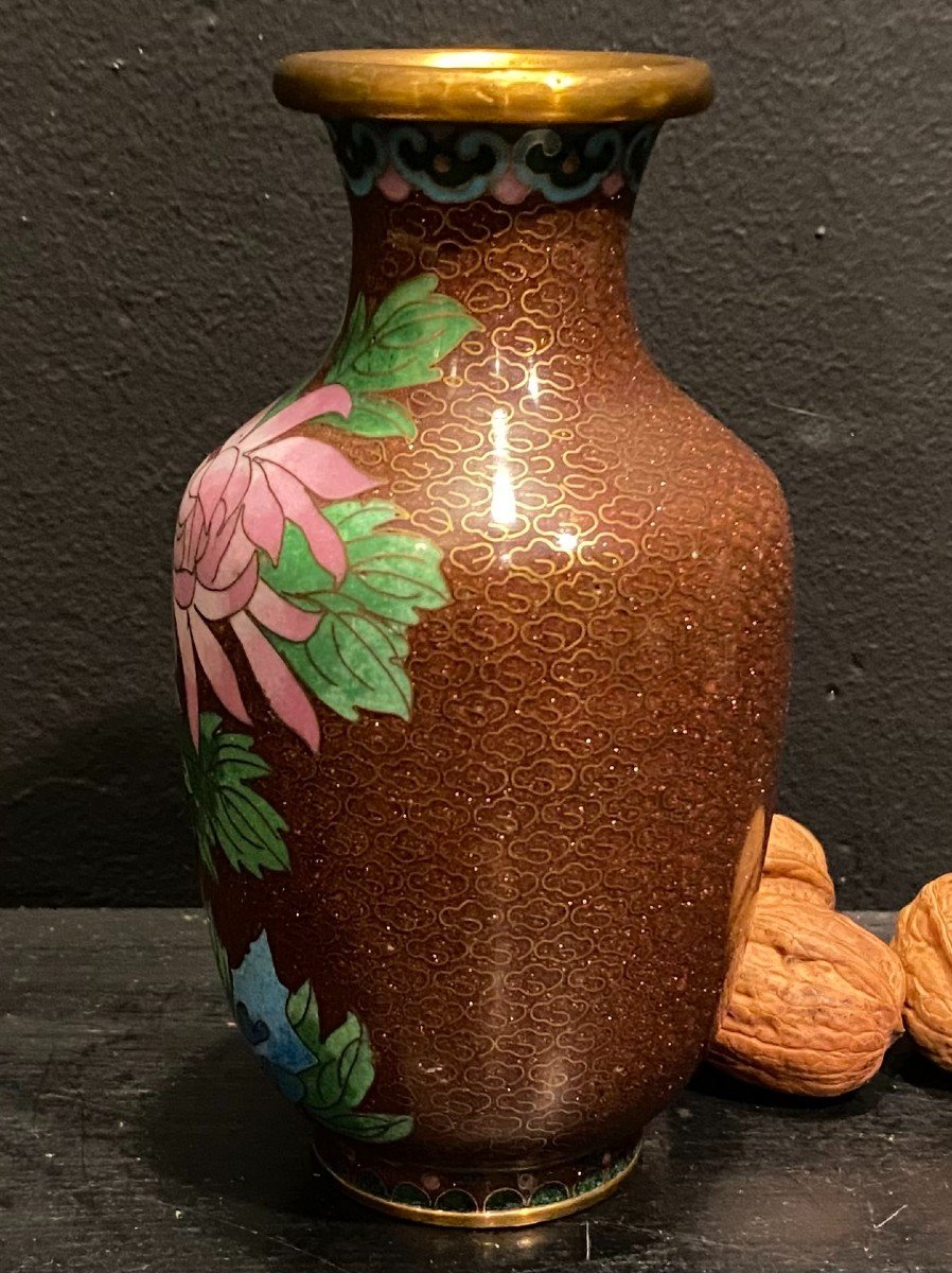 Petit Vase En émail Cloisonné-photo-1